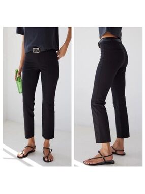 AYR The Daily Dose Bi-Stretch High Rise Ankle Pants in Black size 31
